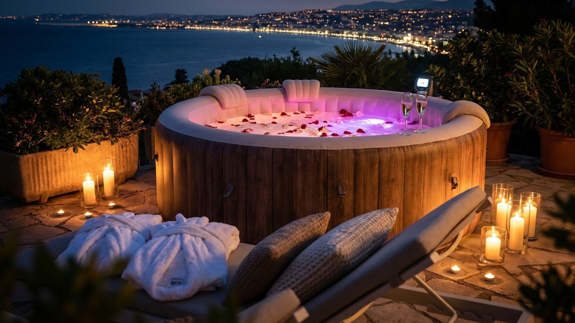 Location jacuzzi premium Nice Cannes Antibes - MySpa Cote d'Azur